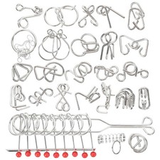  25 Pcs Casse Tete Metal Jeux