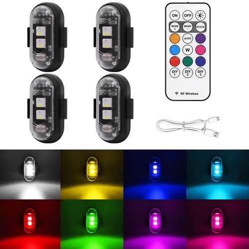 4pcs couleur sans fil led - 8,