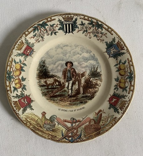 Assiette dessert ancienne - a,