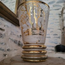 Vase Cristal Art Deco Dlg Adat Signé