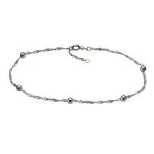 Chaîne de pied en argent sterling 925 F F F Fusschain 925/- Sterling Silver...