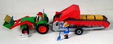Playmobil Réf 6132 - Tracteur + convoyeur à foin Ferme + 2 ouvriers agricoles
