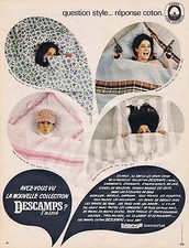 PUBLICITE ADVERTISING 045 1966 DESCAMPS l'Ainé les draps