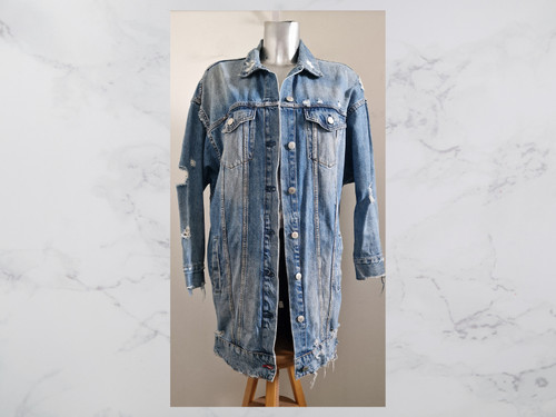 Veste longue destroy over size - destroy,