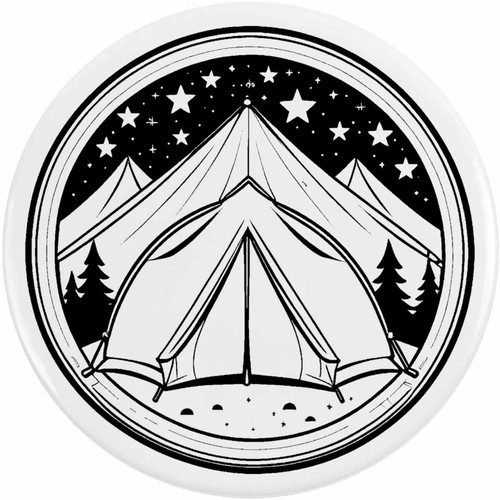 Tent under stars - 'tent, button