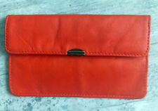 Porte monnaie vintage  porte carte en cuir orange