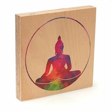 Bouddha Bois Stand Tableau Mural Idée Déco Ésotérique Idée Cadeau Saint Valentin