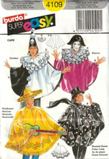 4109 PATRON BURDA CREATIONS COSTUME PONCHO CAPE DE CARNAVAL  38 AU 58