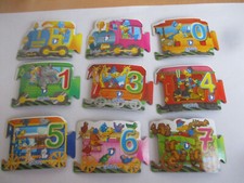 lot 9 magnets aimant Danone Gervais train des chiffres animaux Danonino