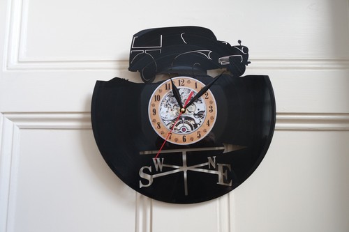 Horloge murale disque vinyle