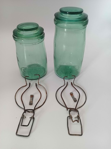 Duo bocaux anciens verre - de,