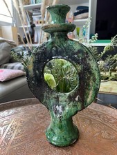 Superbe bougeoir vert de