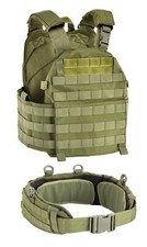 Gilet defcon 5 plate carrier tactique militaire airsoft porte plaque bav13 vert