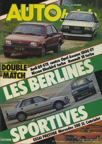 Auto hebdo 442 10 - auto, 18/10/1984