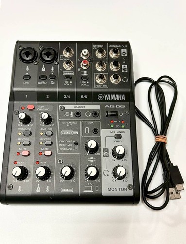 Yamaha ag06mk2 noir 6ch live - b,
