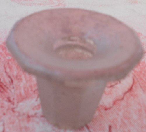 Ancien encrier verre - , peint