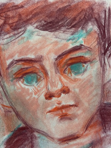 Ancien pastel sur papier