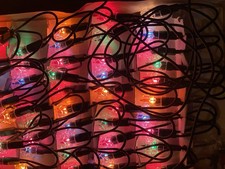 Ancienne Guirlande Eélectrique Sapin Noel , Neuve , 50 Lampes Clignotantes