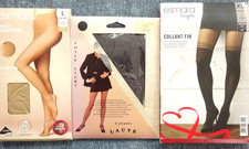 3 paires de collants differentes marques Taille 4 FR46/48 UK10 US/D44/46
