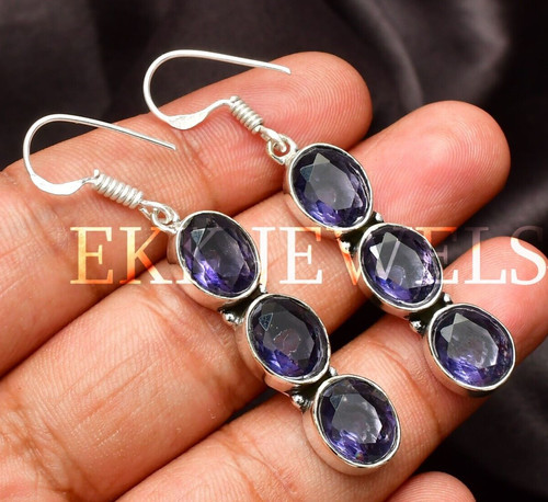 Boucle oreille améthyste - boucle,