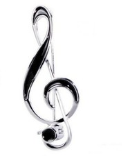 Broche bijou clé de Sol