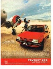 PUBLICITE ADVERTISING  1988   PEUGEOT 205   QUEL SACRE NUMERO