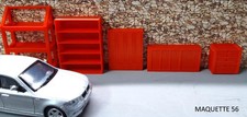 1/43 lot 5 meubles rouges pour atelier de garage bureau  décor diorama  maquette