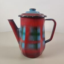 Cafetière Ancienne En Tôle Émaillée