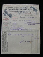 1914 facture MAXEVILLE près de Nancy Société Lorraine des Fondoirs et Savonnerie