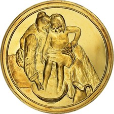 [#1279559] France, Médaille, Le bain de l'enfant, Mary Cassatt, Vermeil, AU(55-58)