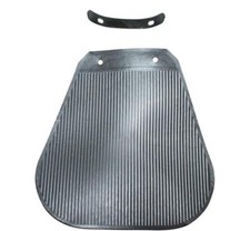 Bavette de garde boue mobylette avant adaptable solex gris (avec support fixa...