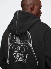 Sweat à capuche noir brodé