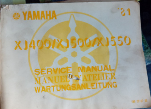 Manuel atelier yamaha 400 - yamaha,