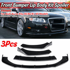 Lèvre Lame Noir Brillant Jupe Pare-Choc Avant Pour Audi A4 S4 RS4 8E/B6/B7