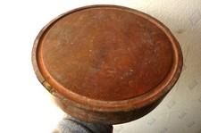 Ancien socle rond en bois pour statuette ou bibelot