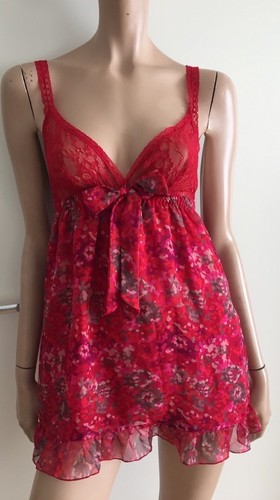 Nuisette lingerie tons rouge - nuisette,