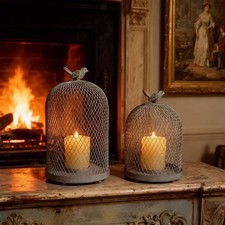 Lot de 2 bougeoirs en forme de