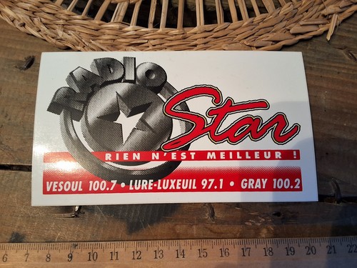 Ancien autocollant radio - , fm