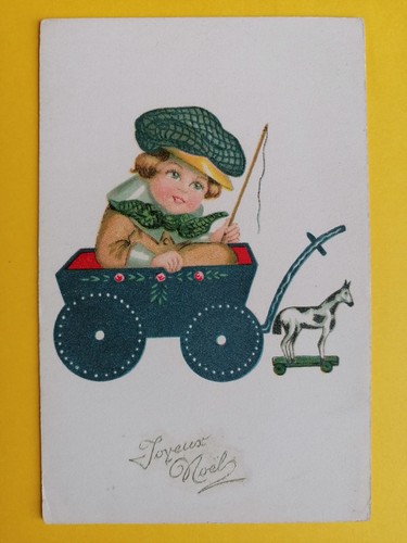 Cpa fantaisie joyeux noël - joyeux, "