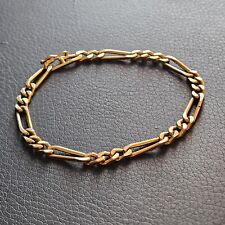 Bracelet gourmette Homme maille chaîne alternée plaqué or
