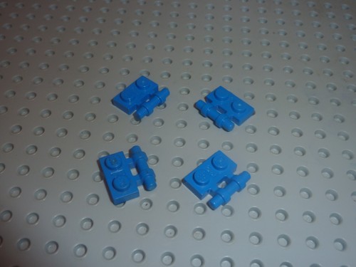 Lego blue plate 1x2 with - x,