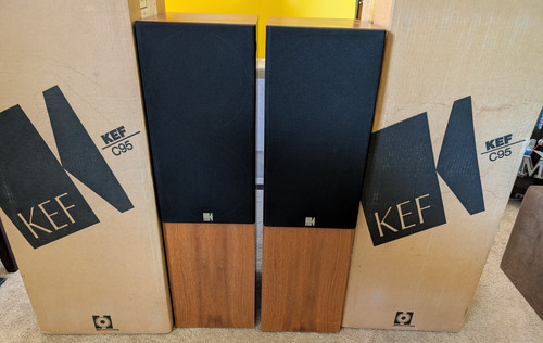 Kef c95 wood cabinet tower - c95,