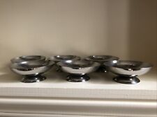 6 Coupes à glace sur pied, en inox,coupelles pouvant être utilisées pour avocats