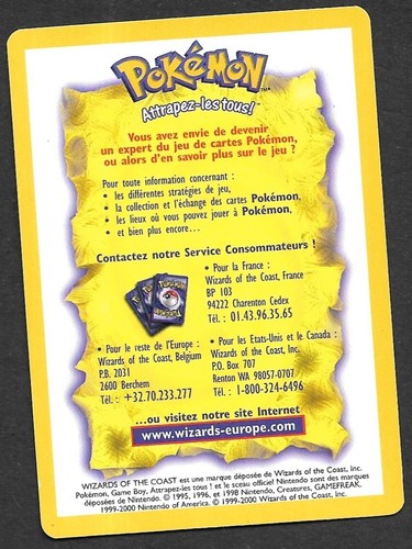 Pokémon carte promo - carte, (1999)