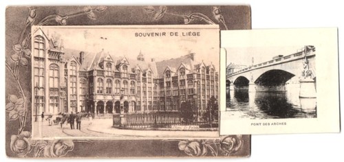 Leporello cpa liége gare - la,