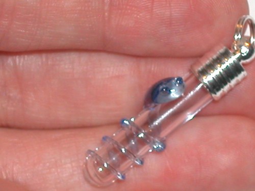1pc clair bleu serpent - bleu, verre