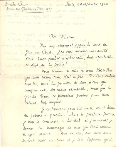 Lettre autographe charles - lettre,