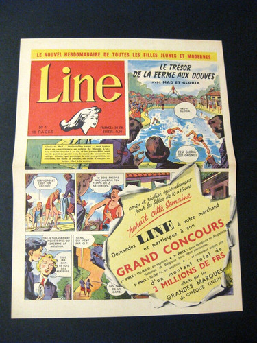 Line chèque tintin - chèque, 1955