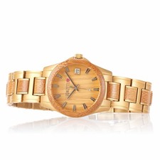 Montre pour femme ZUGSPITZE montre en bois montre-bracelet pour femme or