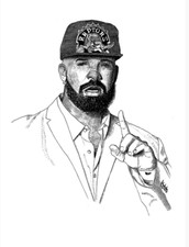 Drake - Pen & Ink Portrait Print, Home Decor, Poster